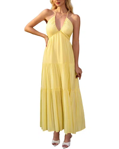 Amanda Royal Midi Dress In Yellow