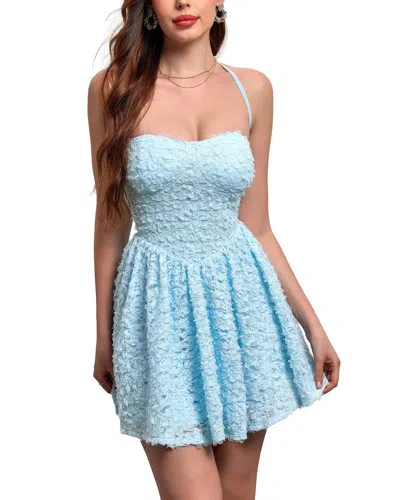 Amanda Royal Mini Dress In Blue