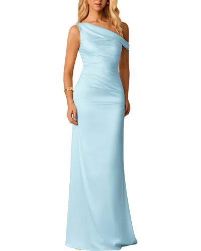 Amanda Royal Off-the-shoulder Maxi Dress In Blue