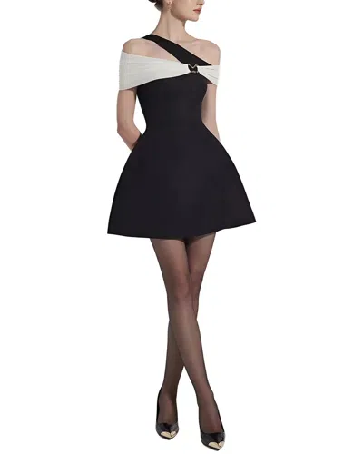 Amanda Royal Off-the-shoulder Mini Dress In Black