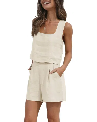 Amanda Royal Top & Short Set In White