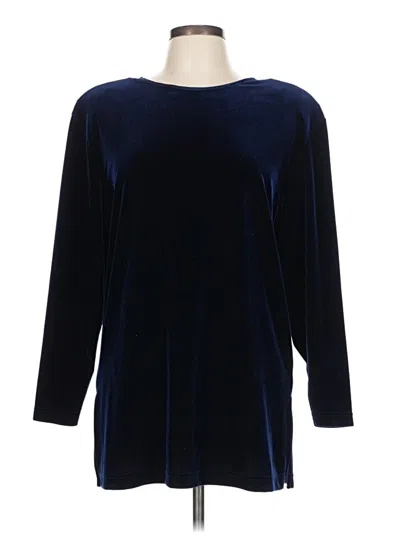 Pre-owned Amanda Smith 3/4 Sleeve T-shirt In Blue