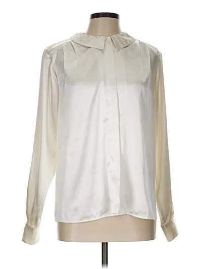 Pre-owned Amanda Smith Long Sleeve Blouse In Ivory