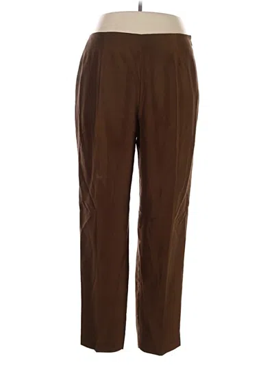 Pre-owned Amanda Smith Silk Pants In Brown