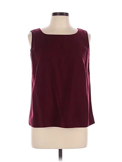 Pre-owned Amanda Smith Sleeveless Blouse In Burgundy
