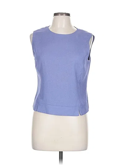Pre-owned Amanda Smith Sleeveless Top Blue Boatneck Tops