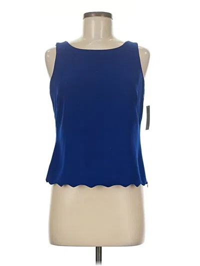 Pre-owned Amanda Smith Sleeveless Top Blue Sweetheart Neckline Tops