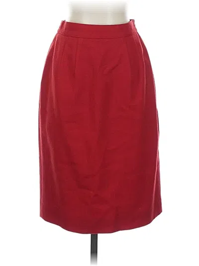 Pre-owned Amanda Smith Wool Skirt In Red
