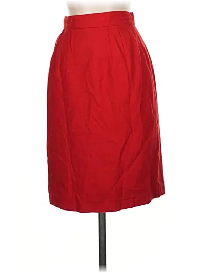 Pre-owned Amanda Smith Wool Skirt In Red