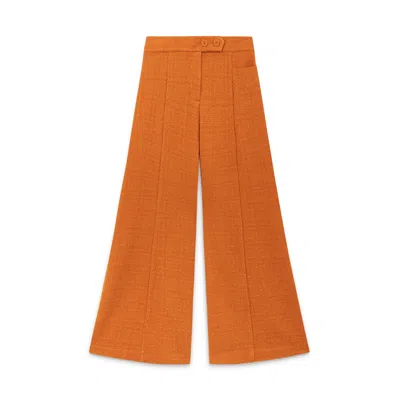 Amanda Thompson Couture Women's Orange Anderson Trouser / Amber