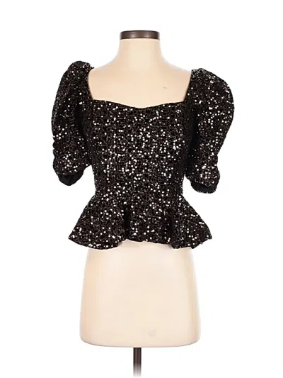 Pre-owned Amanda Uprichard 3/4 Sleeve Blouse In Black