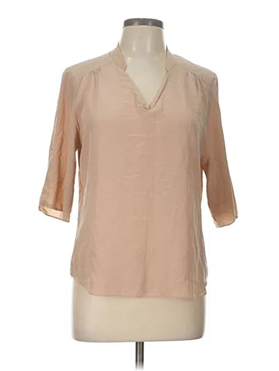 Pre-owned Amanda Uprichard 3/4 Sleeve Blouse In Brown