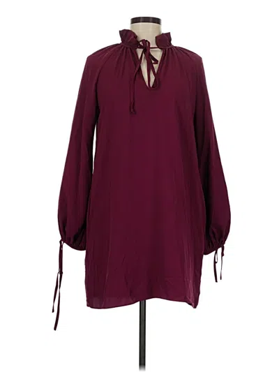Pre-owned Amanda Uprichard 3/4 Sleeve Blouse In Burgundy