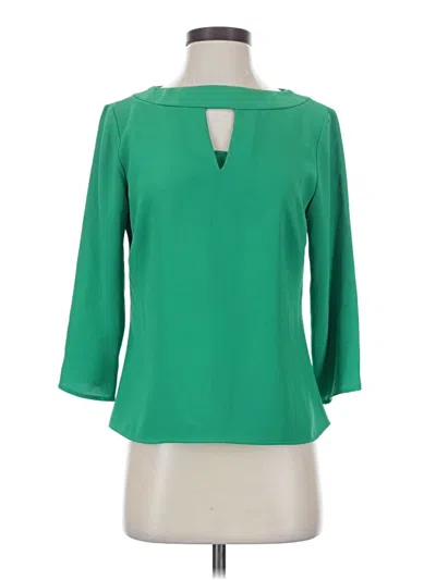 Pre-owned Amanda Uprichard 3/4 Sleeve Blouse In Green