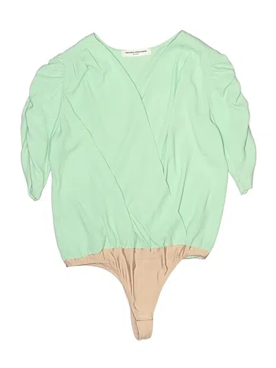Pre-owned Amanda Uprichard 3/4 Sleeve Blouse In Green