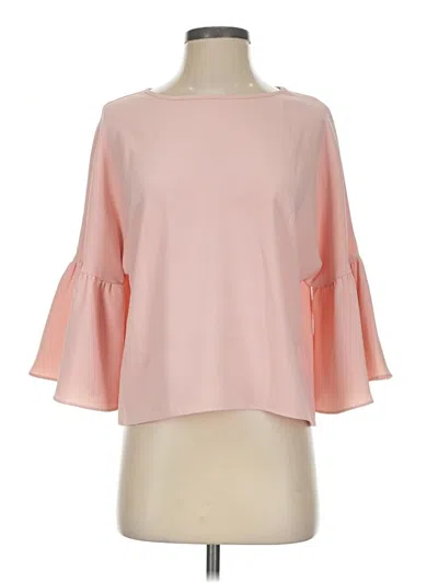 Pre-owned Amanda Uprichard 3/4 Sleeve Blouse In Pink