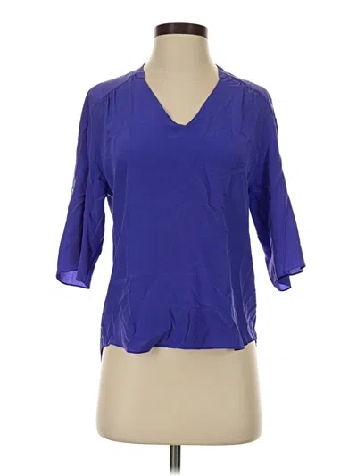 Pre-owned Amanda Uprichard 3/4 Sleeve Blouse In Purple
