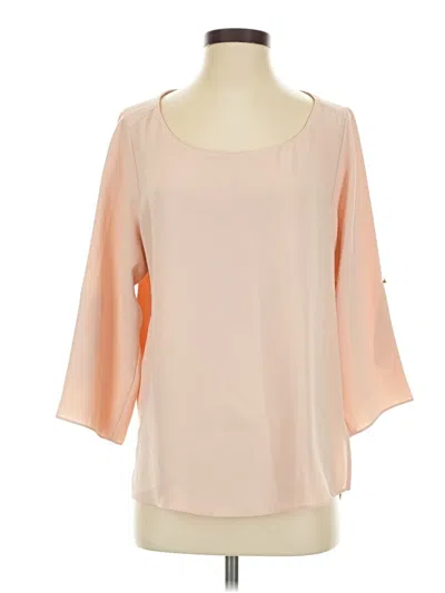 Pre-owned Amanda Uprichard 3/4 Sleeve Blouse In Tan