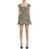 Amanda Uprichard Abella Floral Print Minidress In Animal Print