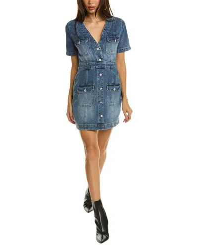 Amanda Uprichard Abitha Denim Mini Dress In Blue