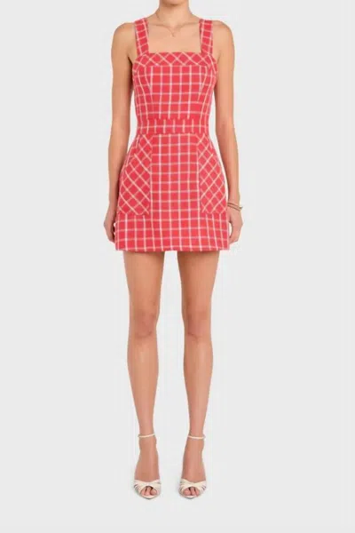 Amanda Uprichard Ace Mini Dress In Red In Pink