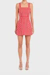 Amanda Uprichard Ace Mini Dress In Red In Pink
