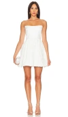 Amanda Uprichard Fae Rose Dress In 象牙白