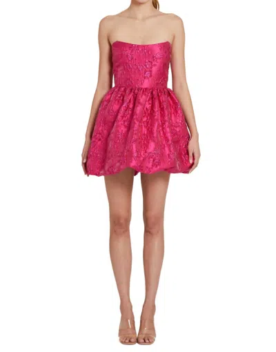 Amanda Uprichard Addison Sequin Dress In Rosebud Brocade In Pink