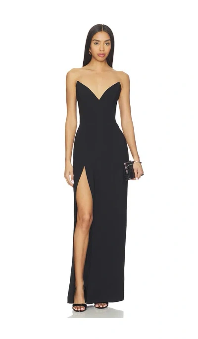 Amanda Uprichard Ailany Maxi Dress In Black
