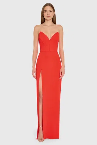 Amanda Uprichard Ailany Maxi Dress In Red