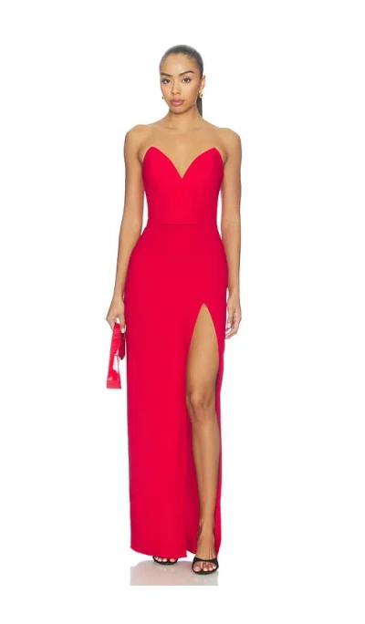 Amanda Uprichard Ailany Maxi Dress In Red