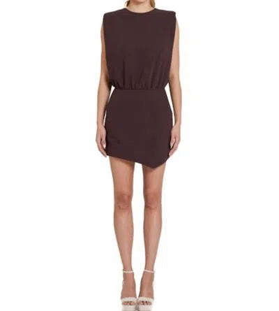 Amanda Uprichard Aisling Mini Dress In Cocoa In Brown