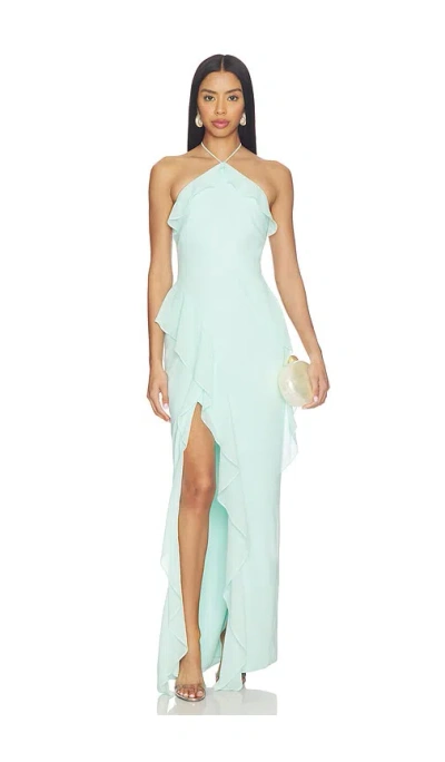 Amanda Uprichard Alessandra Maxi Dress In Baby Blue