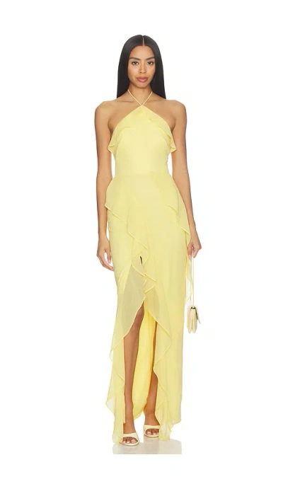 Amanda Uprichard Alessandra Maxi Dress In Yellow
