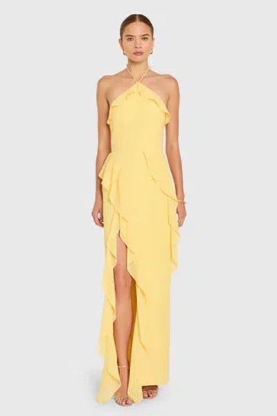 Amanda Uprichard Alessandra Maxi Dress In Yellow