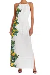Amanda Uprichard Alicanta Maxi Dress In Lemonhead In Multi