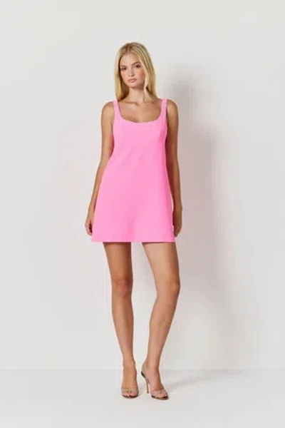 Amanda Uprichard Alphine Dress In Shocking Pink
