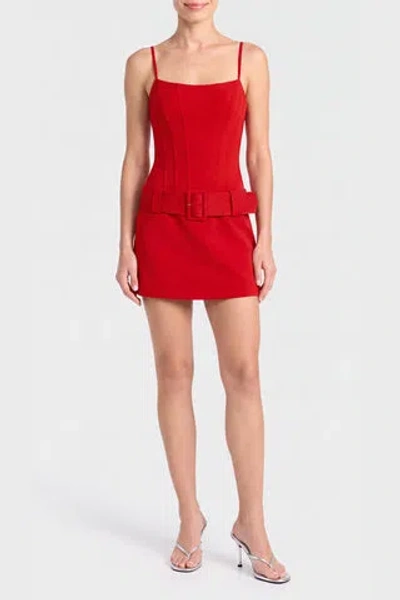 Amanda Uprichard Alva Romper In Red