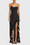 Amanda Uprichard Amalia Strapless Gown In Black In Black Ivory