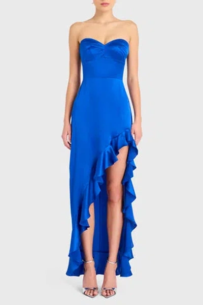 Amanda Uprichard Amalia Silk Gown In Branson Blue