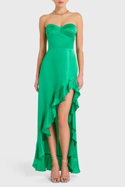 Amanda Uprichard Amalia Silk Gown In Jungle