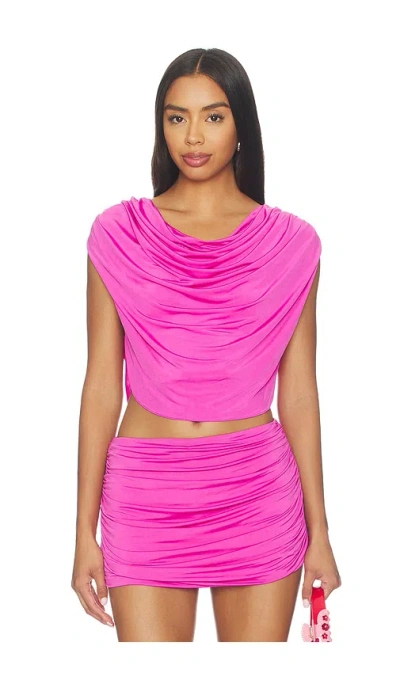Amanda Uprichard Amika Top In Pink