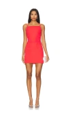 Amanda Uprichard Amiyah Mini Dress In Candy Apple In 苹果糖色