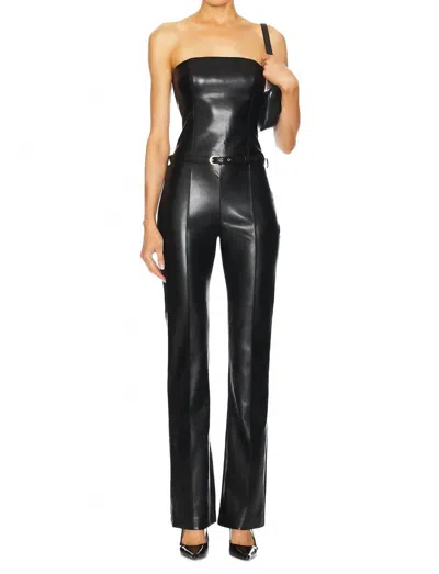 Amanda Uprichard Amoret Jumpsuit With Hidden Back Zipper In Black