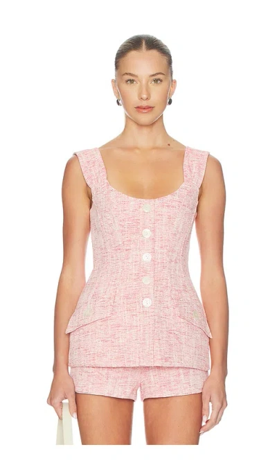 Amanda Uprichard Amoretta Top In Pink