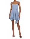 Amanda Uprichard Anais Mini Dress In Light Blue In Blue