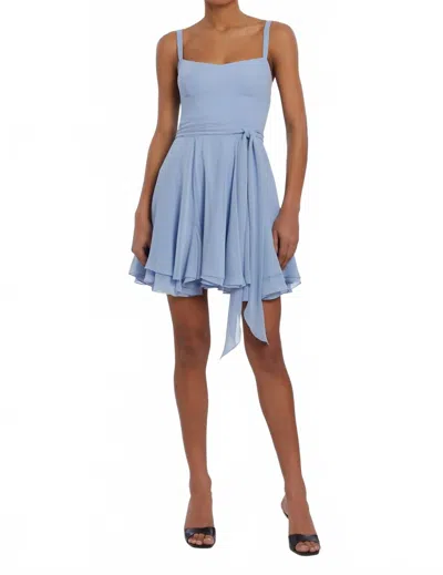 Amanda Uprichard Anais Mini Dress In Light Blue