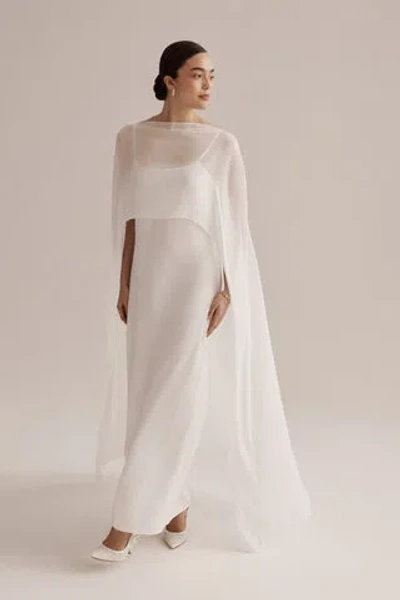Amanda Uprichard Anastasia Cape Dress In White