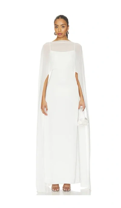 Amanda Uprichard Anastasia Cape Dress In White