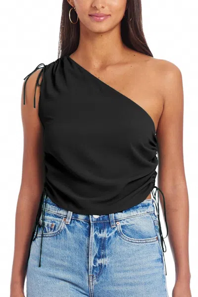 Amanda Uprichard Ania One Shoulder Top In Black